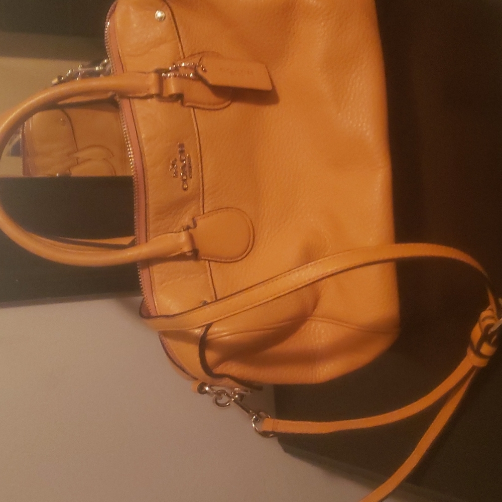 Orange coach purse
